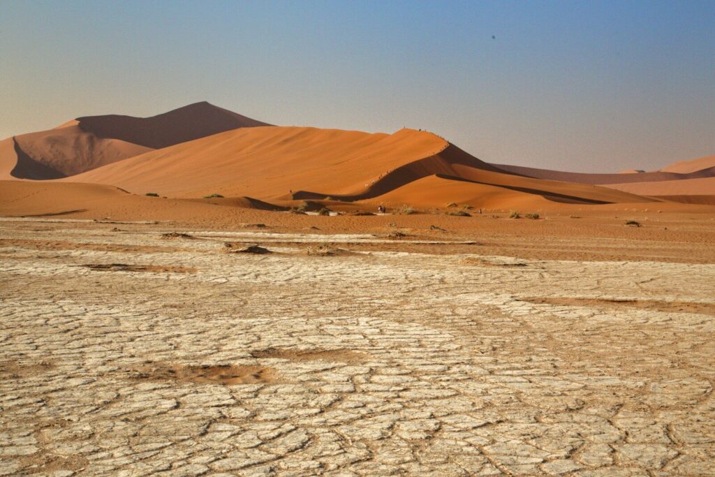 a large mountain in the desert
