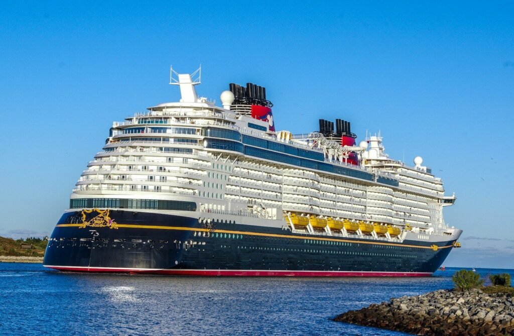 a large cruise ship in a body of water